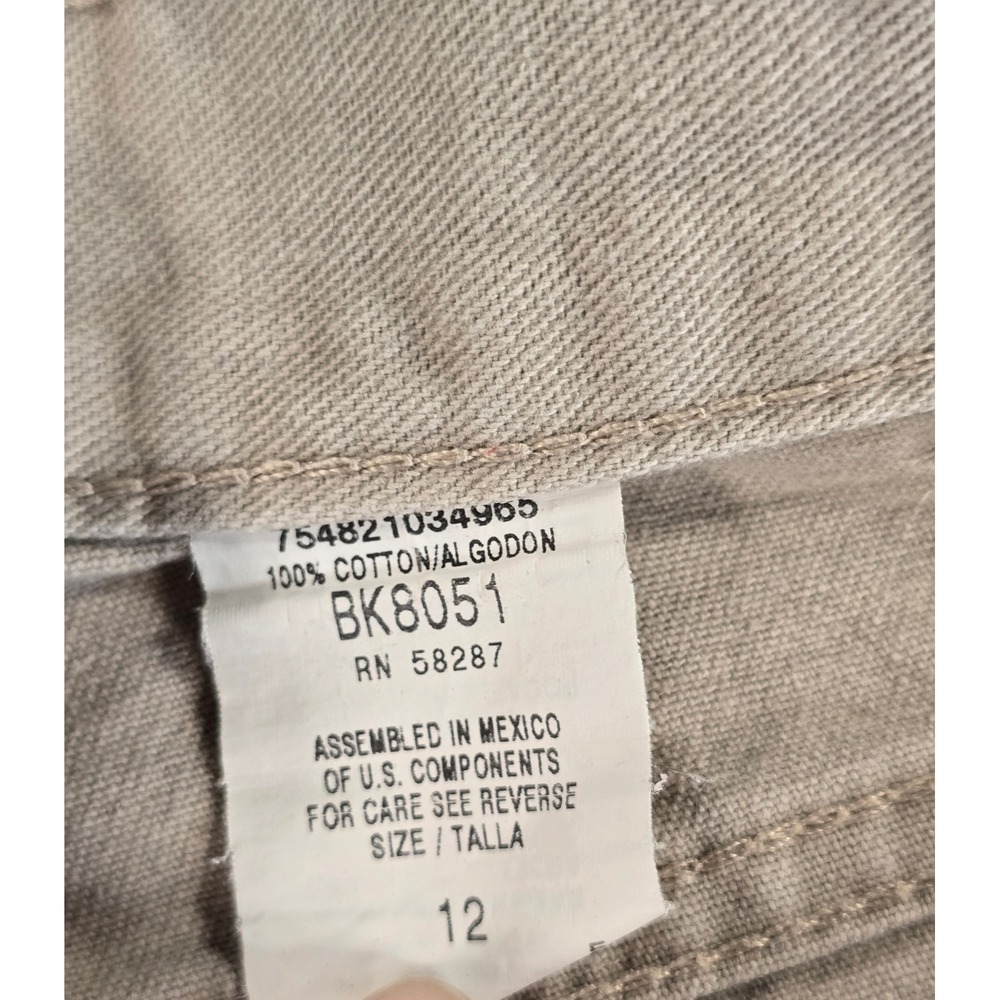 Vintage 90s Faded Glory High Waisted Khaki Cotton Mom Shorts Tan Size 12 - Picture 5 of 10